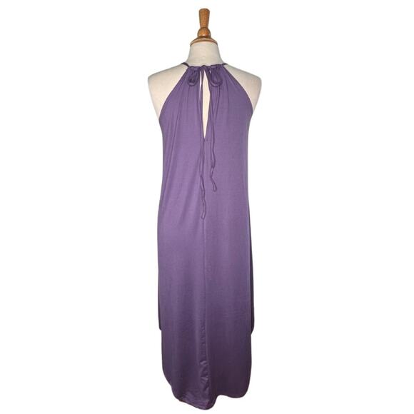 Capella Purple Strappy Adjustable Dress Slouchy Lagenlook Halter Neck Modest BK2 - Picture 2 of 9